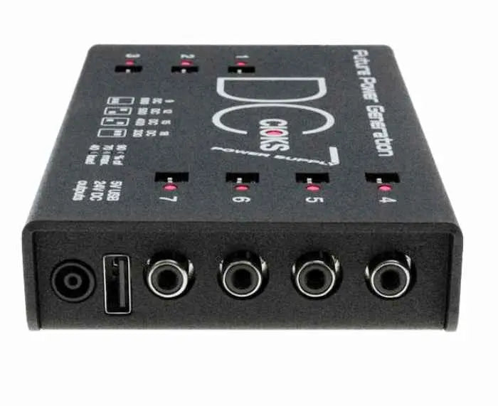 DC7 - 7 isolated outlets. 660mA on each outlet 1" high profile